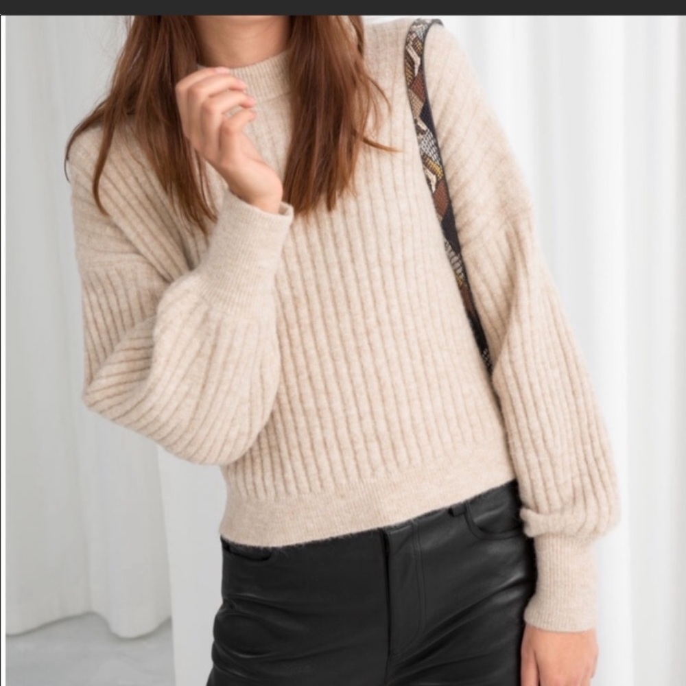 & Other Stories Crewneck Rib Sweater